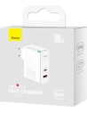 Hurtownia GSM - Ładowarka sieciowa Baseus GaN5 Pro USB-C/USB 100W PD 3.0 QC4 .0+ AFC biały - BSU3450WHT - {ean13} - Hurt
