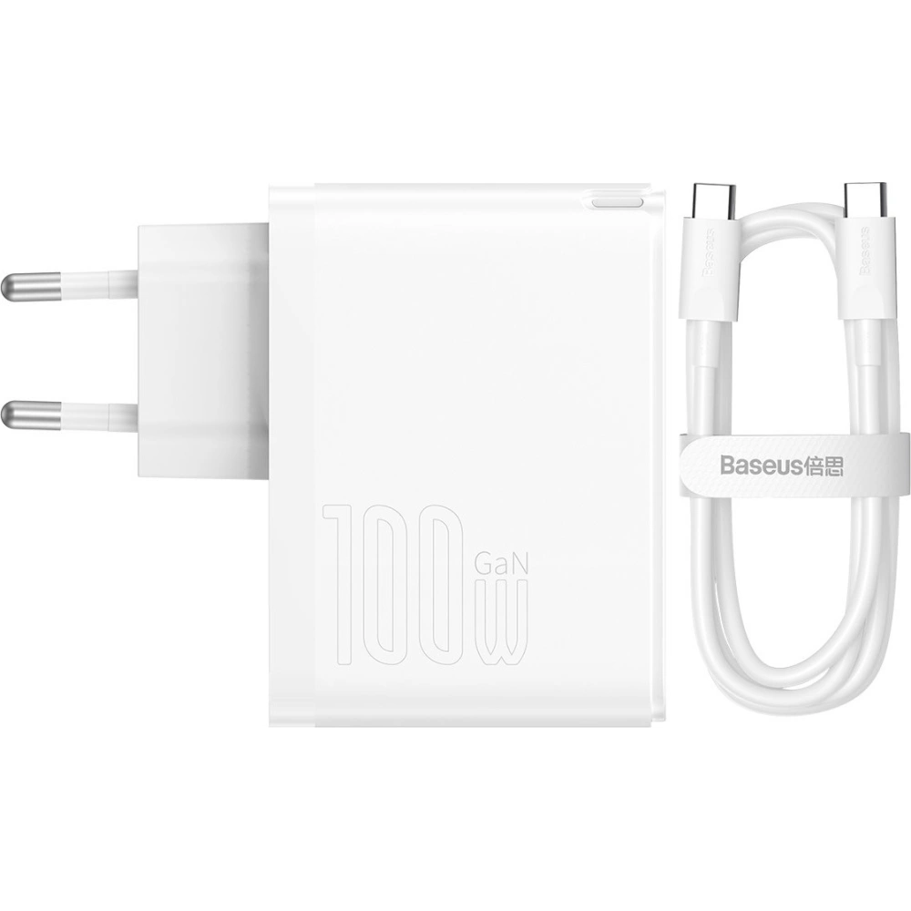 Hurtownia GSM - Nabíječka Baseus GaN5 Pro USB-C/USB 100W PD 3.0 QC4 .0+ AFC bílá - BSU3450WHT - {ean13} - Hurt