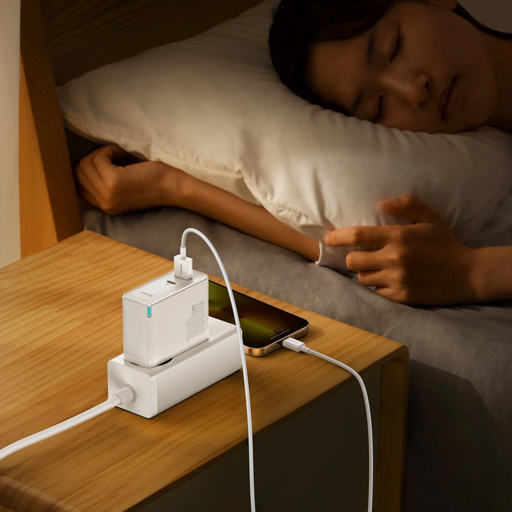 Hurtownia GSM - Ładowarka sieciowa Baseus GaN5 Pro USB-C/USB 100W PD 3.0 QC4 .0+ AFC biały - BSU3450WHT - {ean13} - Hurt