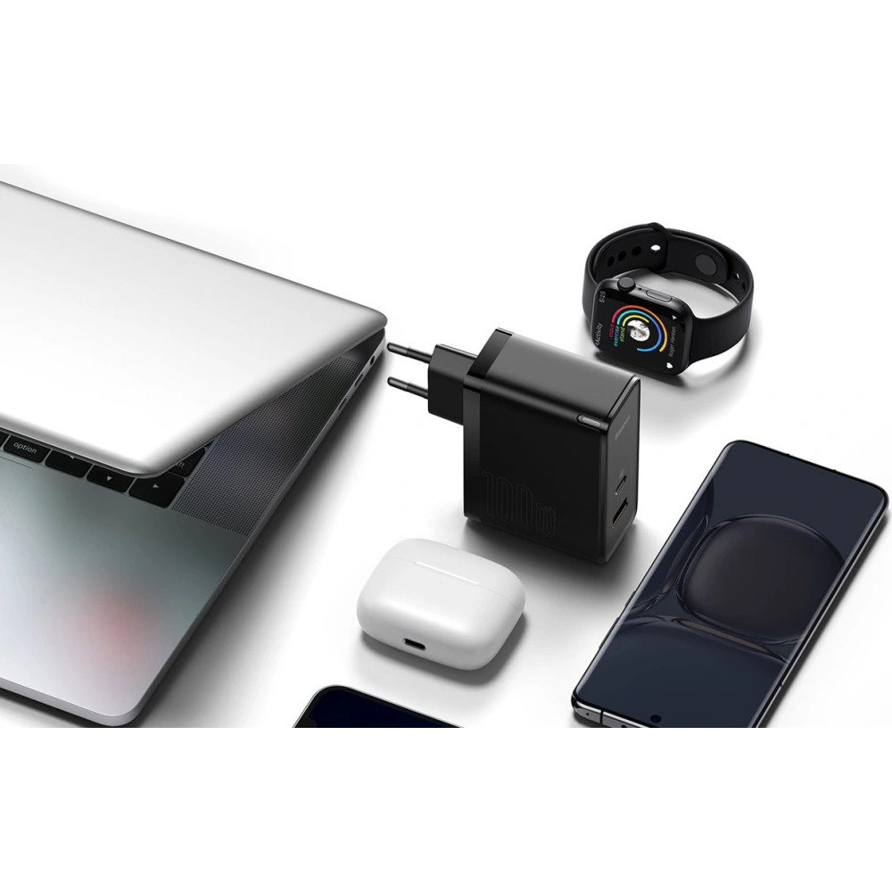 Hurtownia GSM - Ładowarka sieciowa Baseus GaN5 Pro USB-C/USB 100W PD 3.0 QC4 .0+ AFC biały - BSU3450WHT - {ean13} - Hurt