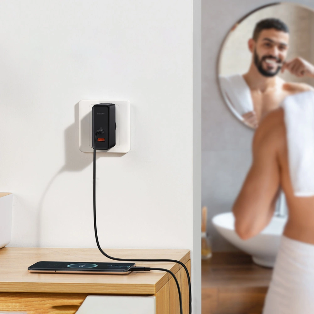 Hurtownia GSM - Nabíječka Baseus GaN5 Pro USB-C/USB 100W PD 3.0 QC4 .0+ AFC bílá - BSU3450WHT - {ean13} - Hurt