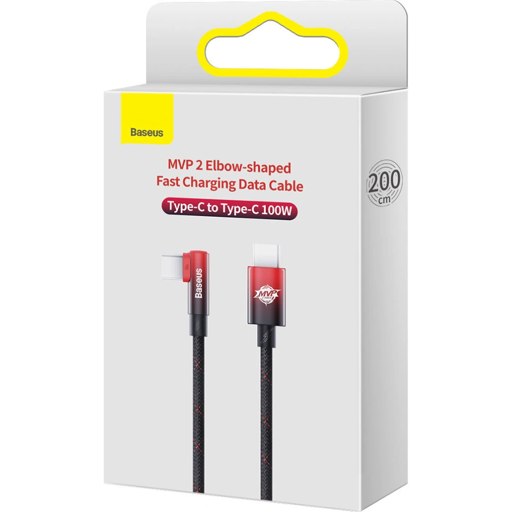 Hurtownia GSM - Kabel kątowy Baseus MVP Elbow USB-C - USB-C PD 100W 2m 5A czerwony - BSU3454RED - {ean13} - Hurt