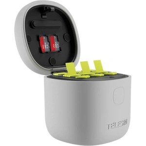 Wholesale Telesin 3-slot waterproof charger Allin box for GoPro Hero 9 / Hero 10 + 3 batteries (GP-BTR-906-GY-B) - TLS092 - {ean13} - Hurt