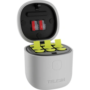 Wholesale Telesin 3-slot waterproof charger Allin box for GoPro Hero 9 / Hero 10 + 3 batteries (GP-BTR-906-GY-B) - TLS092 - {ean13} - Hurt