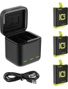 Nabíječka tříkanálová Box Telesin pro GoPro Hero 9 / Hero 10 + 3 akumulátory (GP-BNC-902-B)