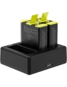 Wholesale Telesin 3-slot charger Box for GoPro Hero 9 / Hero 10 + 2 batteries (GP-BTR-903-B) - TLS094 - {ean13} - Hurt
