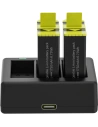 Wholesale Telesin 3-slot charger Box for GoPro Hero 9 / Hero 10 + 2 batteries (GP-BTR-903-B) - TLS094 - {ean13} - Hurt