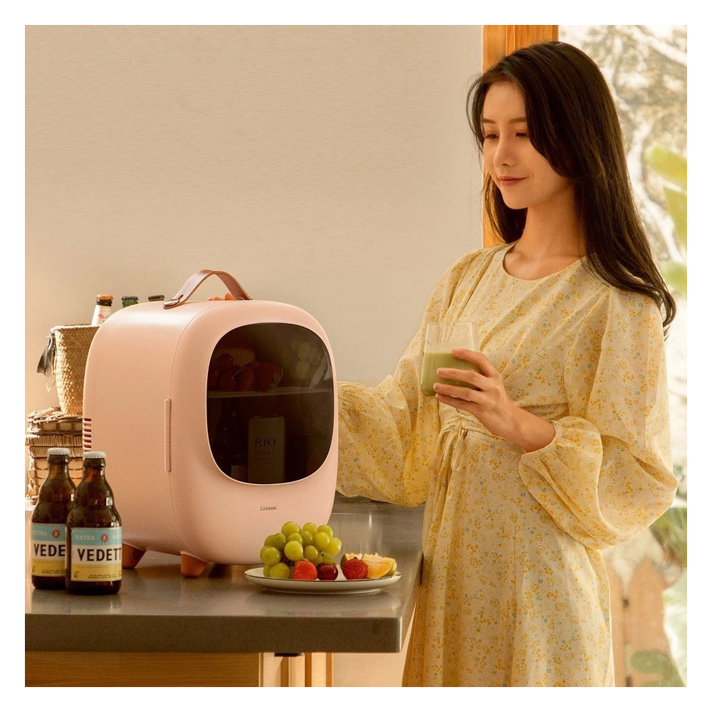 Wholesale Baseus mini portable travel fridge refrigerator pink - BSU3457PNK - {ean13} - Hurt