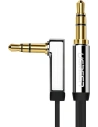 Plochý kabel UGREEN audio AUX 3,5mm mini jack 5m stříbrný