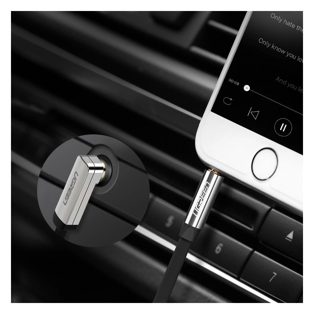 Hurtownia GSM - Plochý kabel UGREEN audio AUX 3,5mm mini jack 5m stříbrný - UGR1330SLV - {ean13} - Hurt