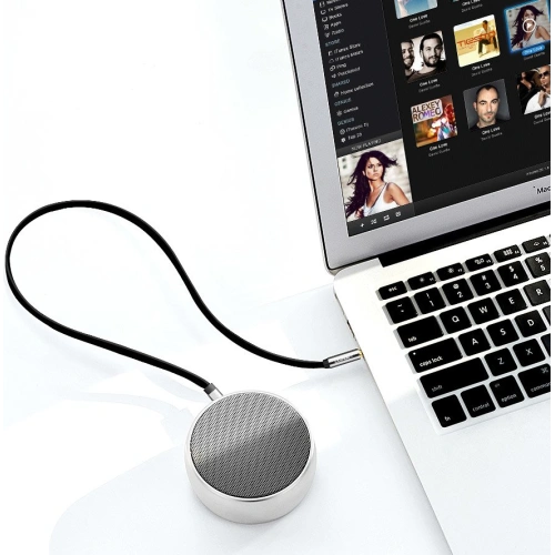 Płaski kabel UGREEN audio AUX 3,5mm mini jack 5m srebrny