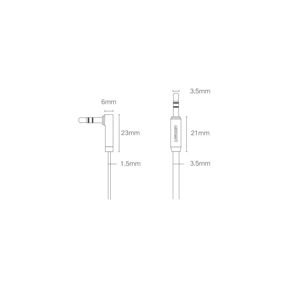 Hurtownia GSM - Plochý kabel UGREEN audio AUX 3,5mm mini jack 5m stříbrný - UGR1330SLV - {ean13} - Hurt