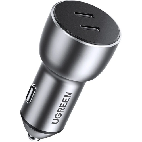 Ładowarka samochodowa UGREEN CD213 2x USB-C QC3.0 PD 3.0 36W FCP AFC 3A szary