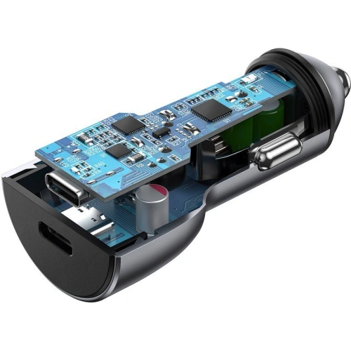 Ładowarka samochodowa UGREEN CD213 2x USB-C QC3.0 PD 3.0 36W FCP AFC 3A szary