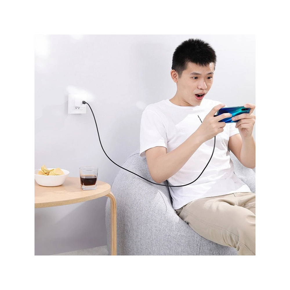 Wholesale UGREEN US307 angle cable with side USB plug - USB Type C 5 A Quick Charge 3.0 SCP FCP 2 m black - UGR1332BLK - {ean13} - Hurt