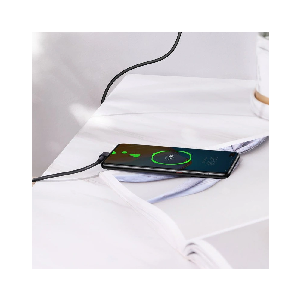 Hurtownia GSM - Úhlový kabel UGREEN US307 USB-A - USB-C QC 3.0 SCP FCP 5A 2m černý - UGR1332BLK - {ean13} - Hurt