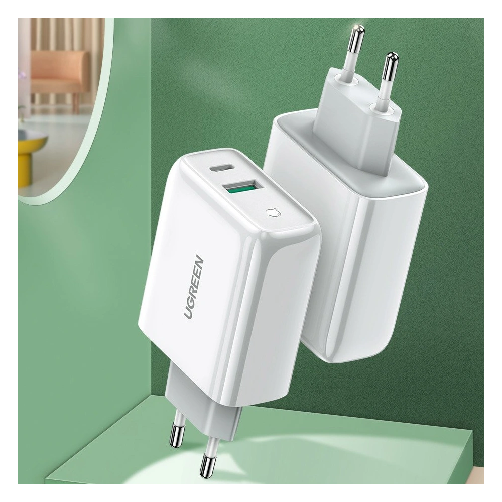 Hurtownia GSM - Ładowarka sieciowa UGREEN CD170 USB-A/USB-C 36W QC 4.0 PD biały - UGR1333WHT - {ean13} - Hurt