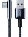 Kątowy kabel UGREEN US313 USB-A - USB-C QC 3.0 SCP FCP 5A 0,5m czarny