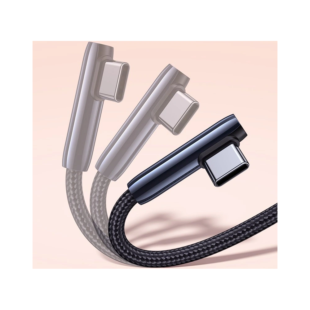 Hurtownia GSM - Úhlový kabel UGREEN US313 USB-A - USB-C QC 3.0 SCP FCP 5A 0,5m černý - UGR1334BLK - {ean13} - Hurt