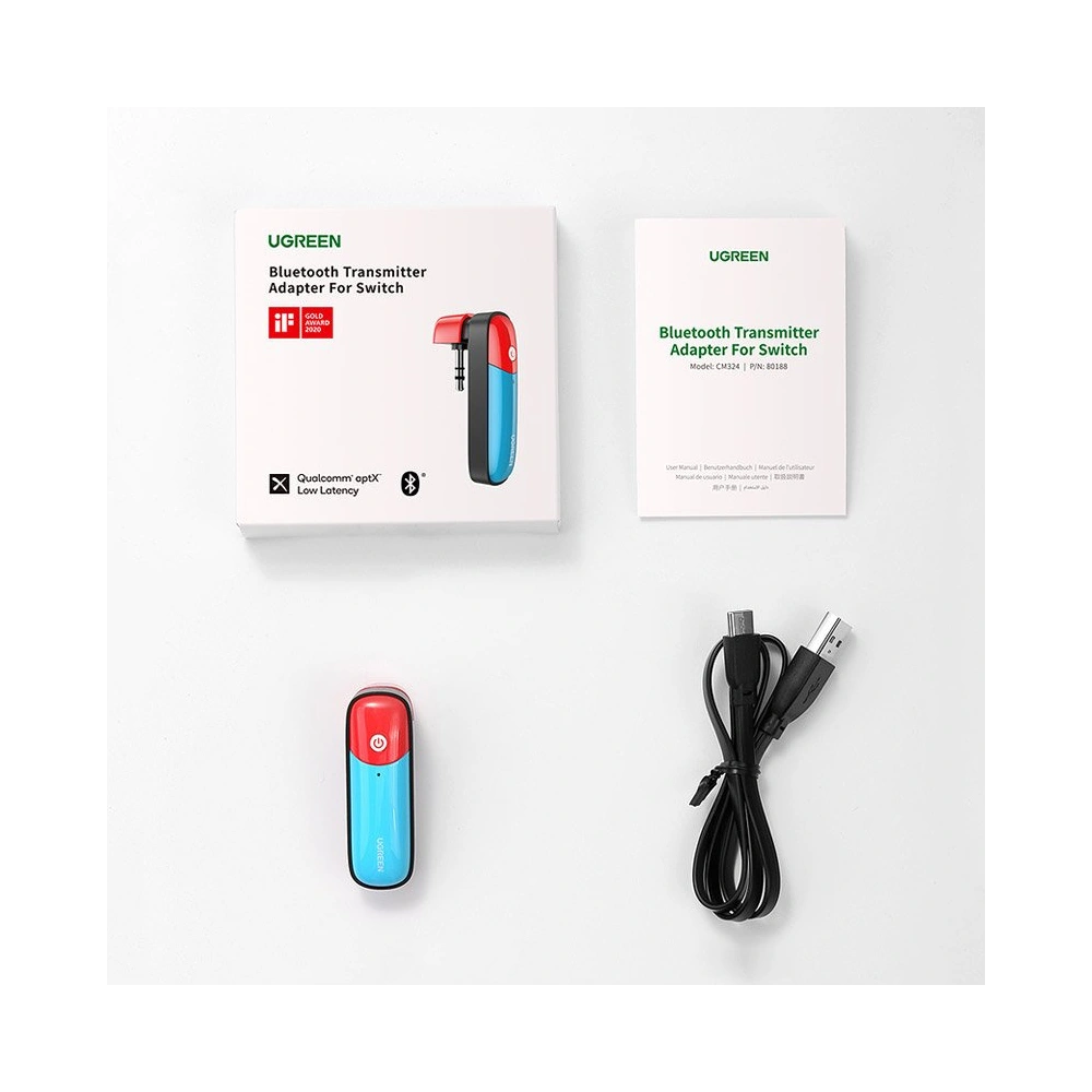 Hurtownia GSM - Transmitter UGREEN Bluetooth 5.0 aptX 3,5mm mini jack pro Nintendo Switch - UGR1335 - {ean13} - Hurt