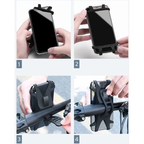 Uchwyt rowerowy UGREEN LP116 silikonowy na kierownicę czarny