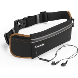 UGREEN LP112 running belt reflective reflectors waist bag for phone case with earphone outlet black