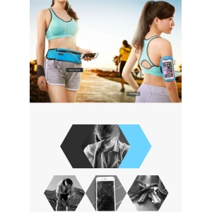 UGREEN LP112 running belt reflective reflectors waist bag for phone case with earphone outlet black