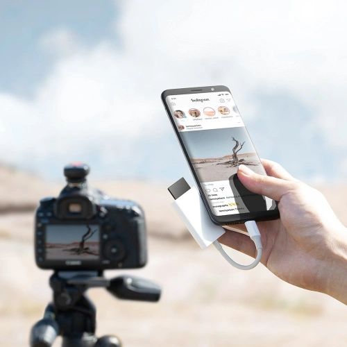 Czytnik kart SD/microSD/TF UGREEN CM265 USB-C 3.2 Gen 1 biały