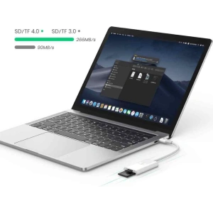 Wholesale UGREEN CM265 memory card reader OTG SD 4.0 / micro SD (TF) 4.0 (UHS-II, UHS-2 - 280 MBps) to USB Type C 3.2 Gen 1 white - UGR1338WHT - {ean13} - Hurt