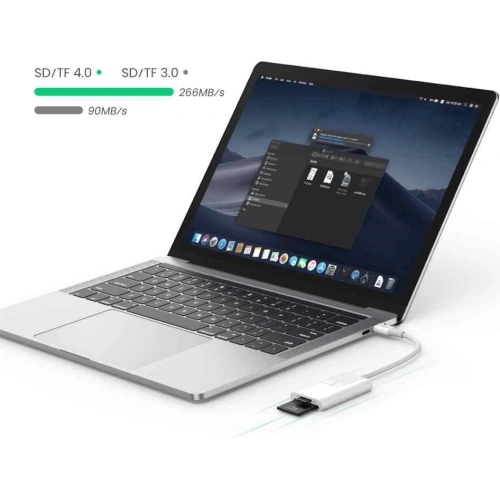 Czytnik kart SD/microSD/TF UGREEN CM265 USB-C 3.2 Gen 1 biały