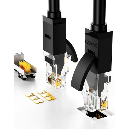 Kabel sieciowy UGREEN NW102 Ethernet patchcord RJ45 Cat 6 UTP 1000Mbps 1m biały