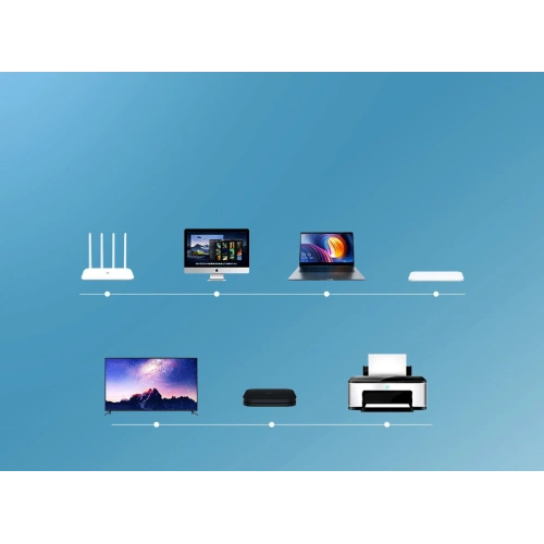 Kabel sieciowy UGREEN NW102 Ethernet  patchcord RJ45 Cat 6 UTP 1000Mbps 5m biały