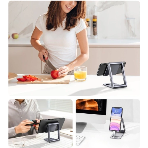 Podstawka na telefon/tablet UGREEN LP263 aluminiowa szary