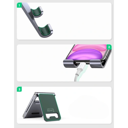 Podstawka na telefon/tablet UGREEN LP263 aluminiowa szary