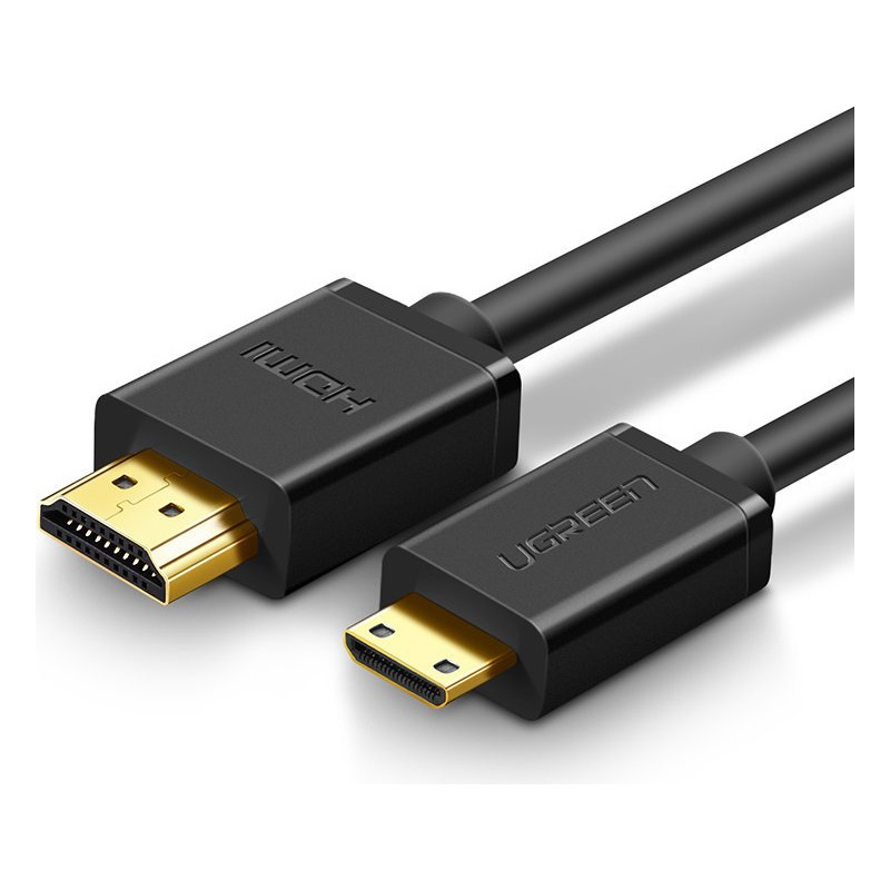 Hurtownia Ugreen - 6957303811953 - UGR1343BLK - Kabel UGREEN HD108 HDMI (męski) - mini HDMI (męski) 3D Ethernet ARC 1m czarny - B2B homescreen