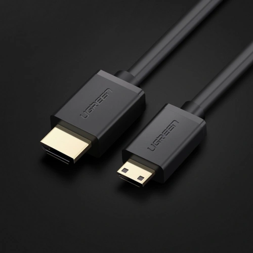 Kabel UGREEN HD108 HDMI (męski) - mini HDMI (męski) 3D Ethernet ARC 1m czarny