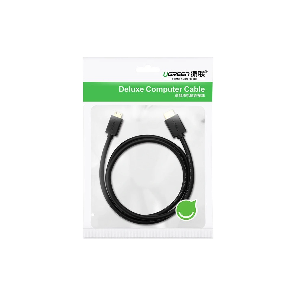 Hurtownia GSM - Kabel UGREEN HD108 HDMI (samec) - mini HDMI (samec) 3D Ethernet ARC 1m černý - UGR1343BLK - {ean13} - Hurt