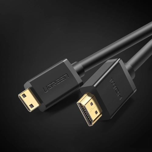 Kabel UGREEN HD108 HDMI (męski) - mini HDMI (męski) 3D Ethernet ARC 1m czarny