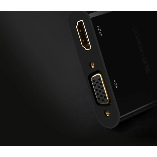 Adapter UGREEN MD108 HDMI / VGA - mini DisplayPort 4K@30Hz FullHD 1080p biały