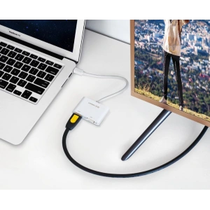 Hurtownia GSM - Adapter UGREEN MD108 HDMI / VGA - mini DisplayPort 4K@30Hz FullHD 1080p biały - UGR1344WHT - {ean13} - Hurt