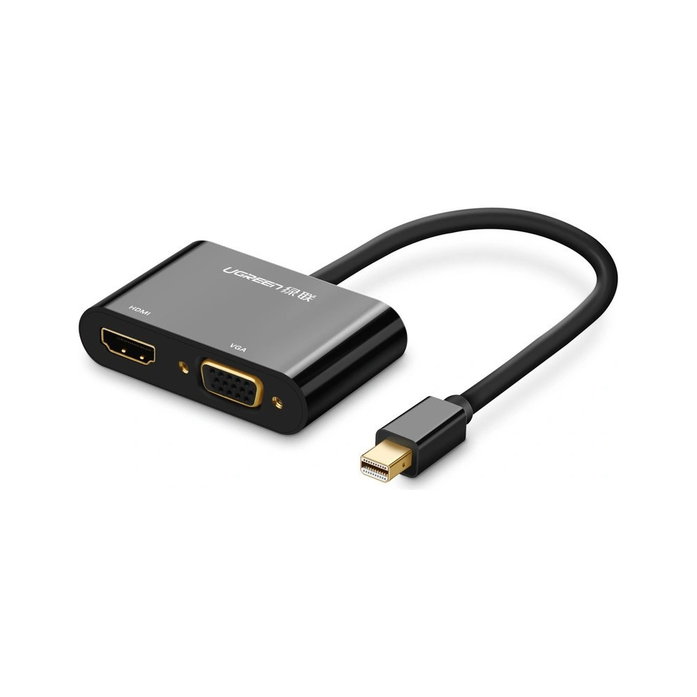 Hurtownia GSM - Adaptér UGREEN MD108 HDMI / VGA - mini DisplayPort 4K@30 Hz Full HD 1080p černý - UGR1345BLK - {ean13} - Hurt