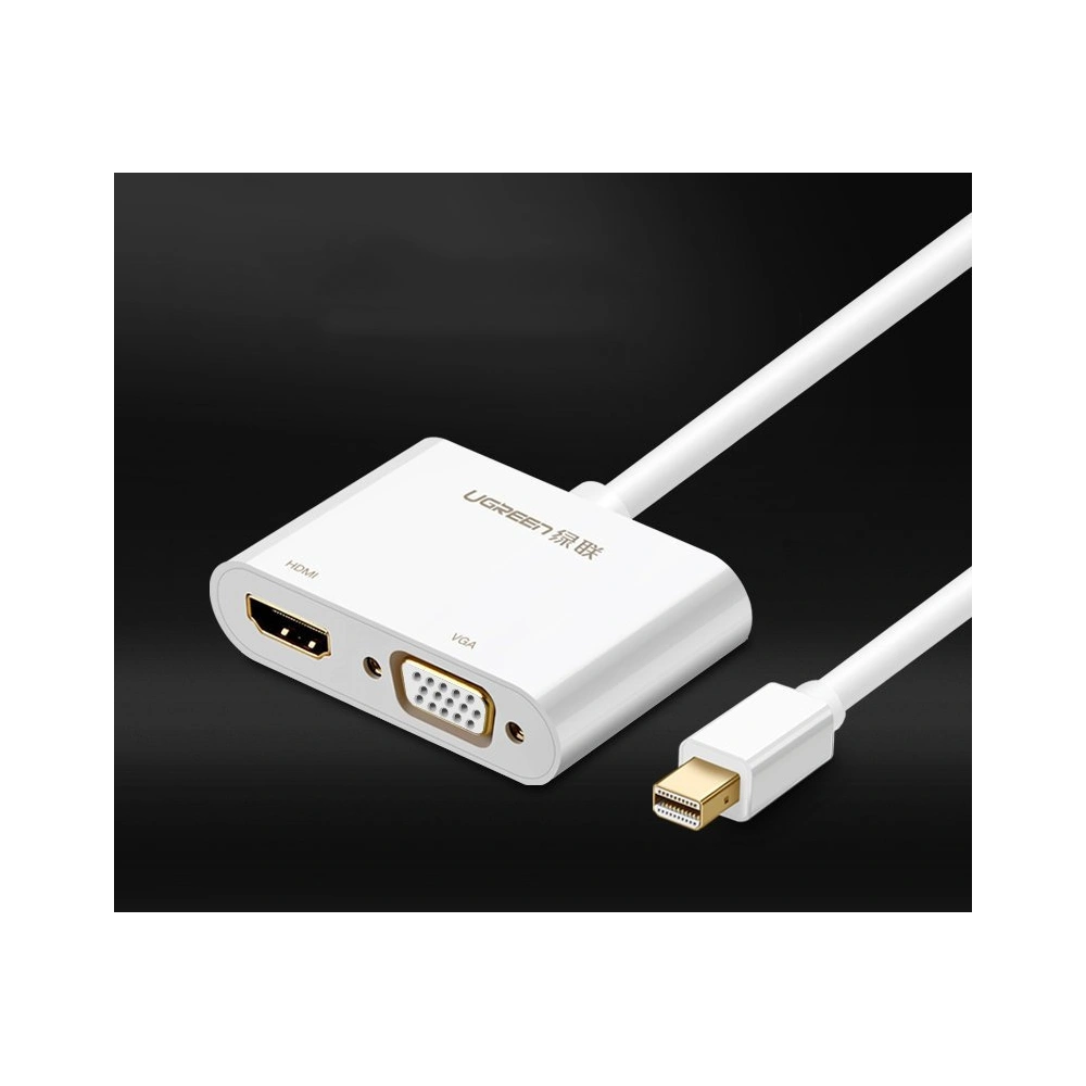 Hurtownia GSM - Adaptér UGREEN MD108 HDMI / VGA - mini DisplayPort 4K@30 Hz Full HD 1080p černý - UGR1345BLK - {ean13} - Hurt
