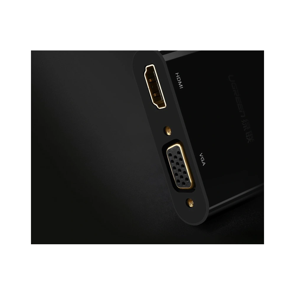 Hurtownia GSM - Adaptér UGREEN MD108 HDMI / VGA - mini DisplayPort 4K@30 Hz Full HD 1080p černý - UGR1345BLK - {ean13} - Hurt
