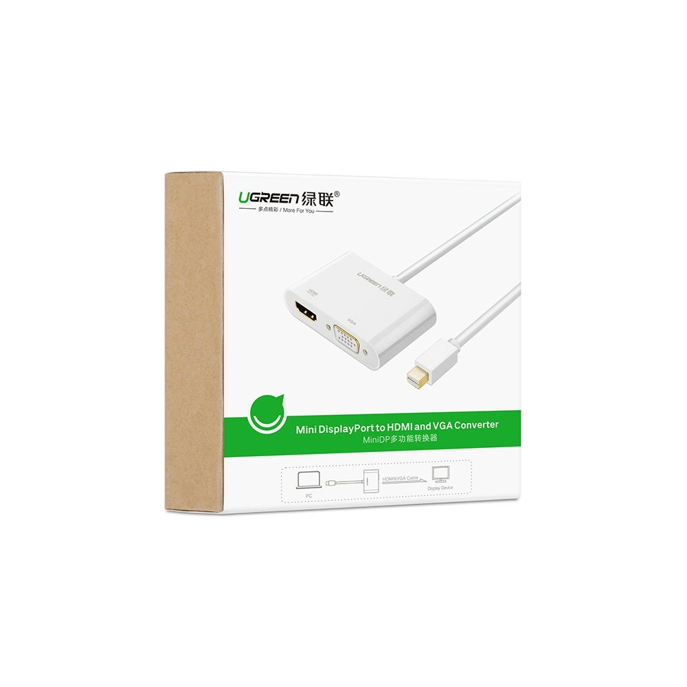Hurtownia GSM - Adaptér UGREEN MD108 HDMI / VGA - mini DisplayPort 4K@30 Hz Full HD 1080p černý - UGR1345BLK - {ean13} - Hurt