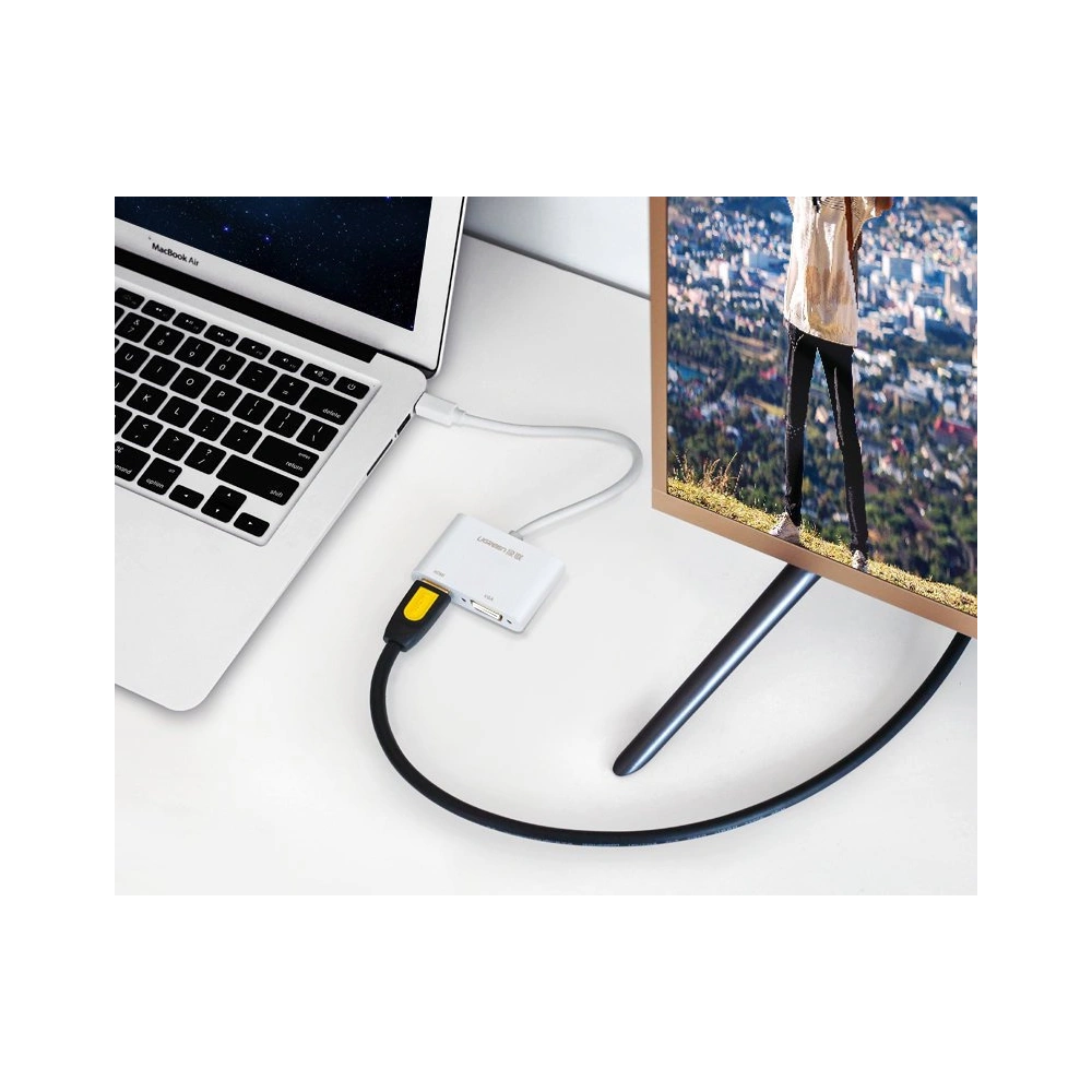Hurtownia GSM - Adaptér UGREEN MD108 HDMI / VGA - mini DisplayPort 4K@30 Hz Full HD 1080p černý - UGR1345BLK - {ean13} - Hurt