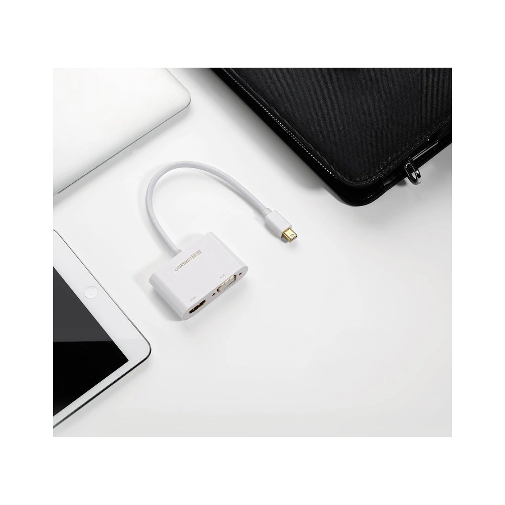 Hurtownia GSM - Adaptér UGREEN MD108 HDMI / VGA - mini DisplayPort 4K@30 Hz Full HD 1080p černý - UGR1345BLK - {ean13} - Hurt