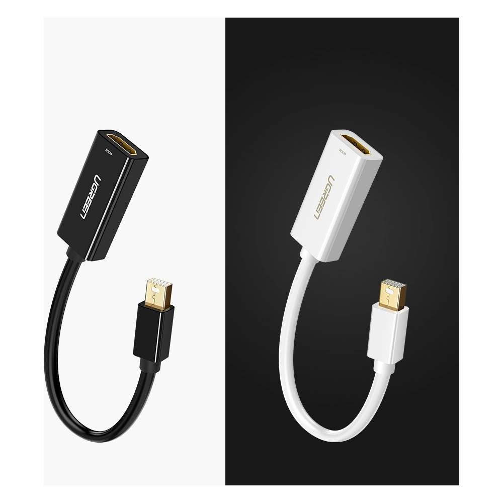 Hurtownia GSM - Adaptér UGREEN MD112 FHD (1080p) HDMI (ženský) - Mini DisplayPort (mužský - Thunderbolt 2.0) bílý - UGR1346WHT - {ean13} - Hurt