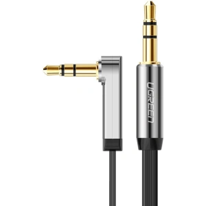 Wholesale UGREEN AV119 flat angled cable AUX audio cable 3.5 mm mini jack 0.5 m black - UGR1347BLK - {ean13} - Hurt