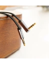 Hurtownia GSM - Úhlový plochý kabel UGREEN AV119 audio AUX 3,5mm mini jack 0,5m černý - UGR1347BLK - {ean13} - Hurt
