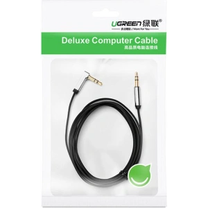 Wholesale UGREEN AV119 flat angled cable AUX audio cable 3.5 mm mini jack 0.5 m black - UGR1347BLK - {ean13} - Hurt